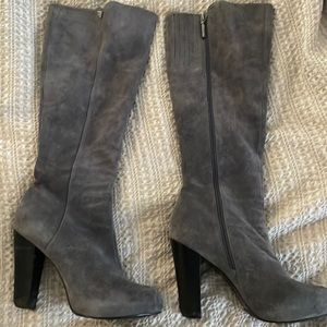 Calvin Klein Tall suede gray boots